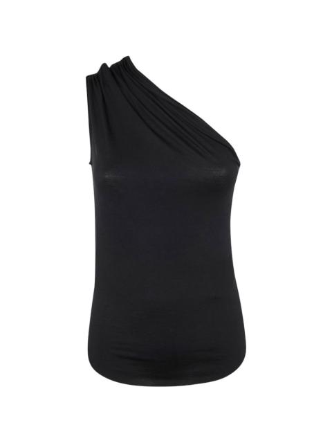 thom/krom draped one-shoulder top