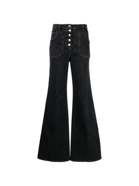 Etro buttoned flared jeans