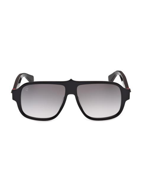 Christian Louboutin Men's 59MM Aviator Sunglasses - Black
