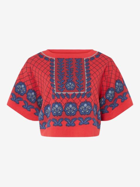 Temperley London grid-pattern T-shirt