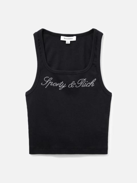 Sporty & Rich SIGNATURE LOGO KRYSTAL TANK