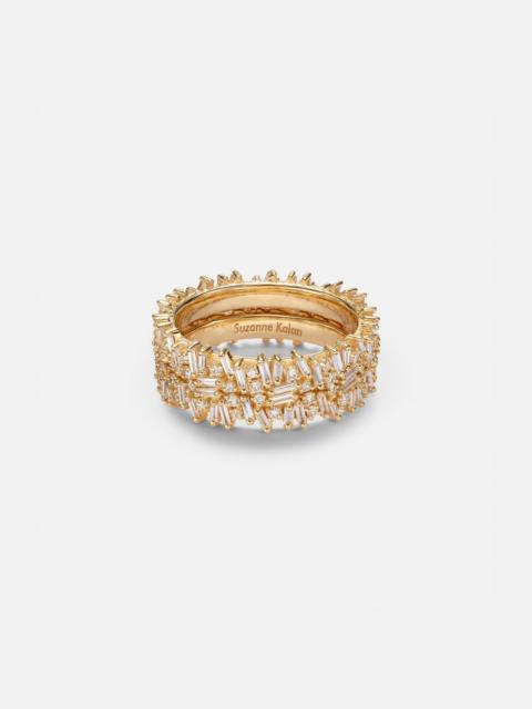 SUZANNE KALAN Icon Midi 18kt gold tech ring jackets with diamonds