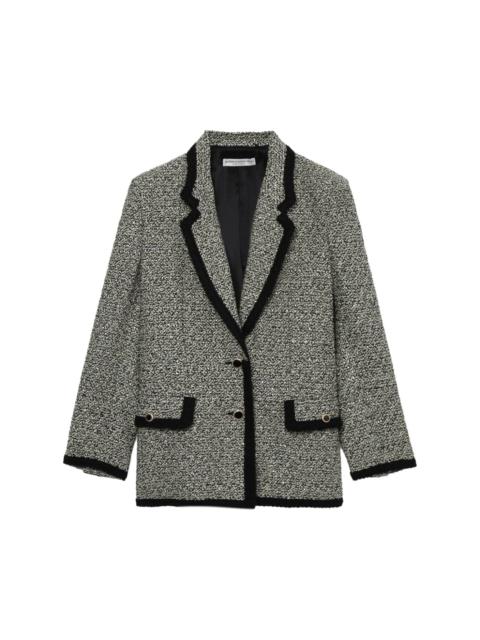 single-breasted tweed blazer