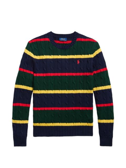 Polo Ralph Lauren striped-pattern cable-knit sweater