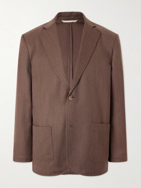DE BONNE FACTURE Writers Wool and Cotton-Blend Suit Jacket