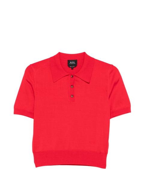 A.P.C. button short-sleeve polo shirt