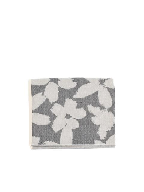EMPORIO ARMANI floral-jacquard beach towel
