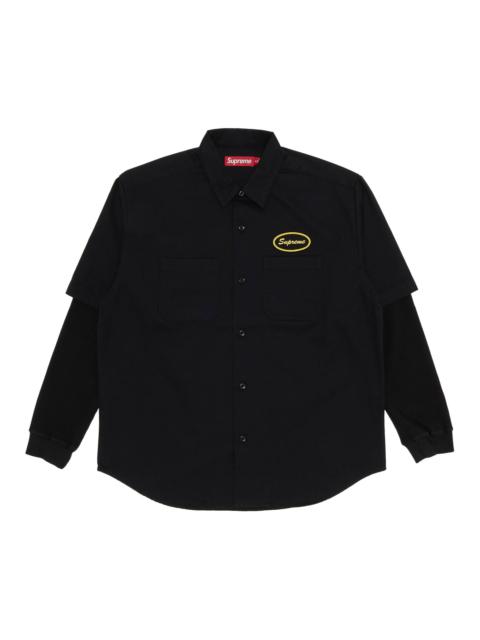 Supreme Thermal Sleeve Work Shirt 'Black'