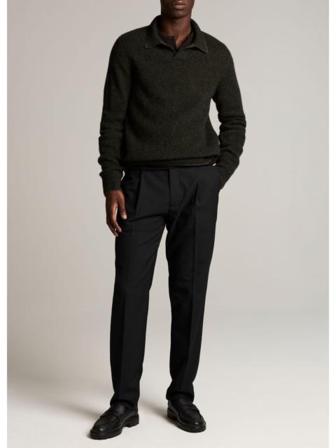 Vince Owen Athletic Twill Pleated Trouser