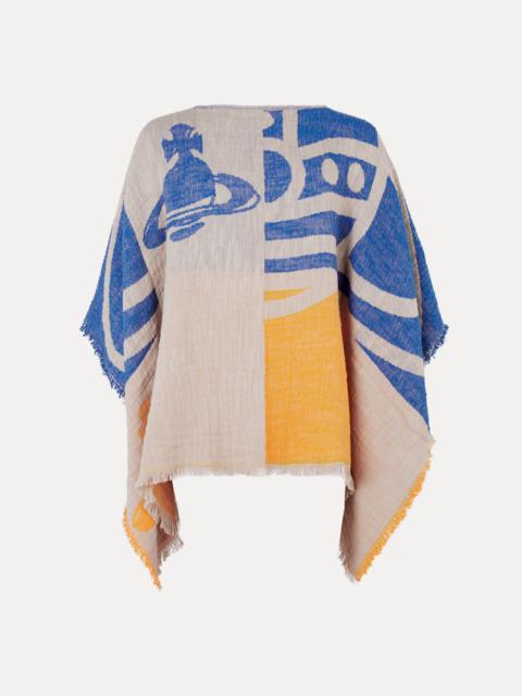 Vivienne Westwood BUFFALO ORB CHECK PONCHO