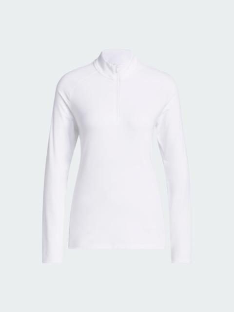 adidas Ultimate365 Solid Quarter-Zip Mock Polo Shirt