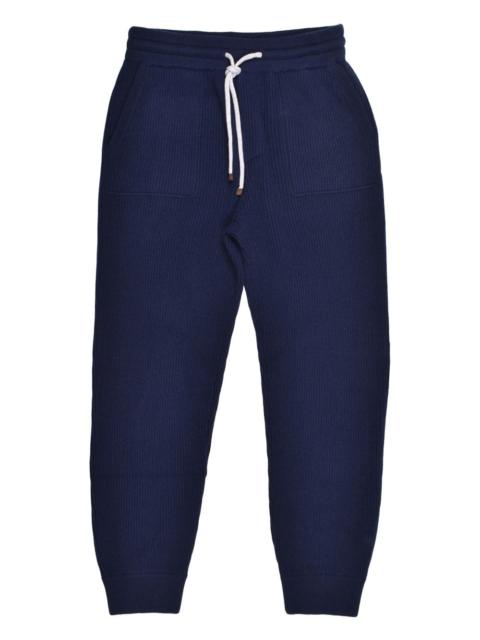 Brunello Cucinelli ribbed drawstring track pants