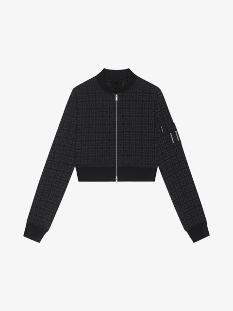 CROPPED BOMBER JACKET IN 4G JACQUARD