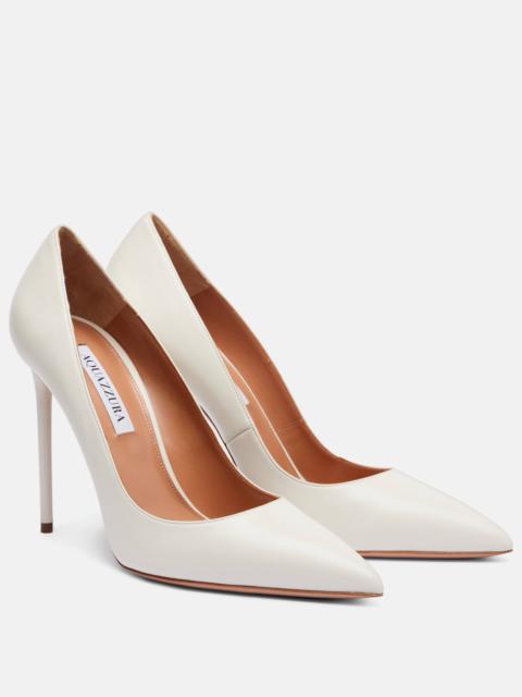 AQUAZZURA Purist 105 leather pumps