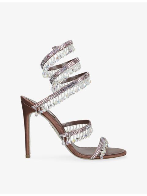RENE CAOVILLA Chandelier 105 Satin Sandals