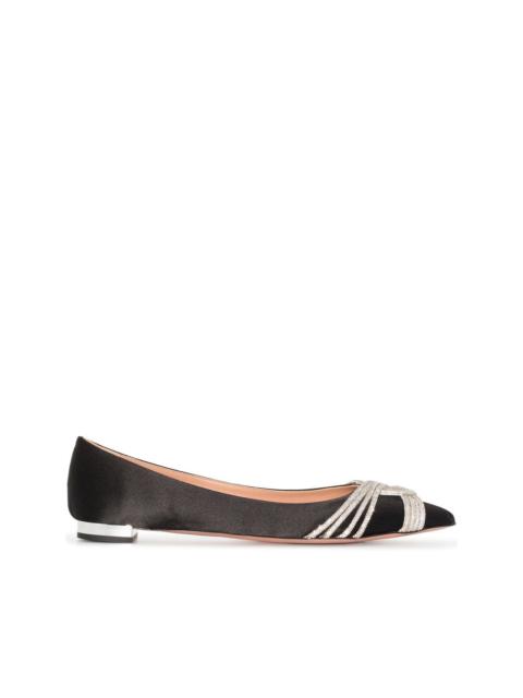 Gatsby crystal-embellished ballerina shoes