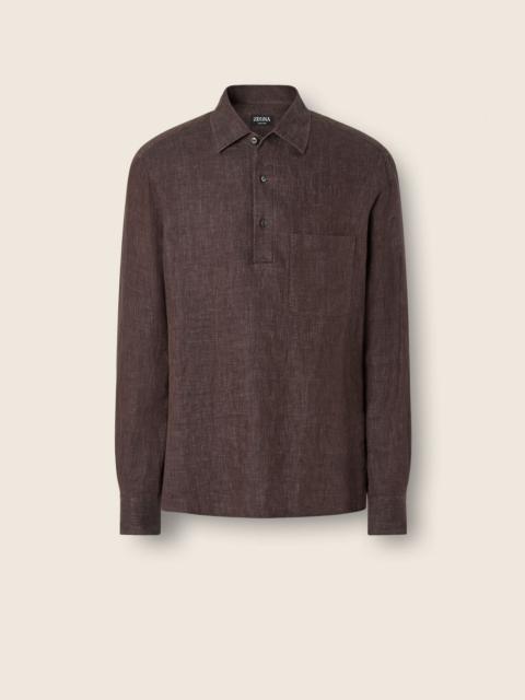 ZEGNA OASI LINO POLO SHIRT