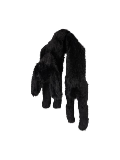 Simone Rocha faux-fur flower-appliqué scarf