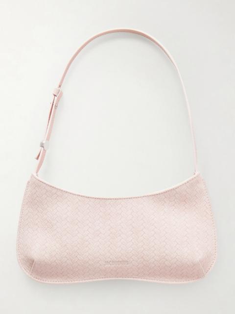 JACQUEMUS Le Bisou Embellished Woven Suede Shoulder Bag