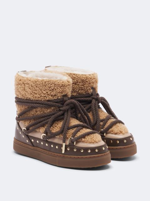INUIKII Curly Rock studded shearling snow boots