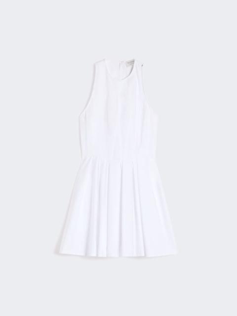 Sportmax Short sleeveless pure cotton dress - optical white