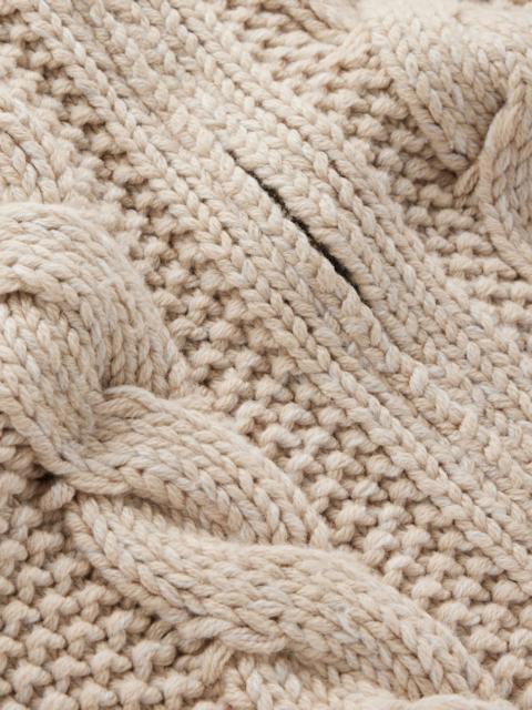 BODEN Chunky Marled Cardigan-Oatmeal