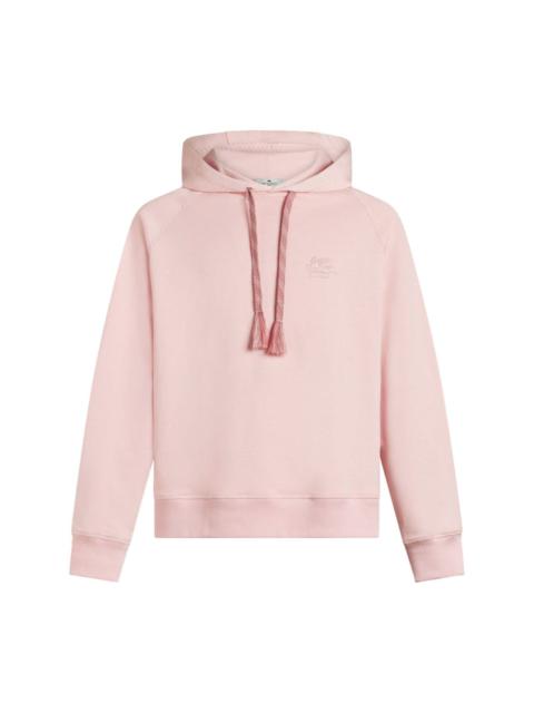 Pegaso-embroidered drawstring hoodie