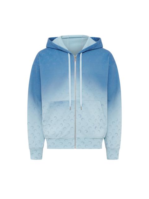 Marine Serre Moon Faded Fleece Zipped Hoodie