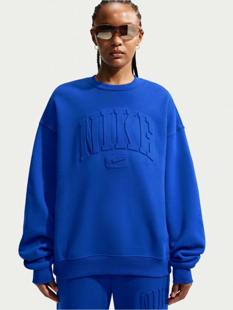Nike Nike Studio Fleece Medium Weight "Graphic Pack" Women's Oversized Embossed Crew
