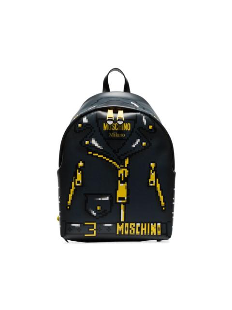 Moschino Pixelated jacket print backpack