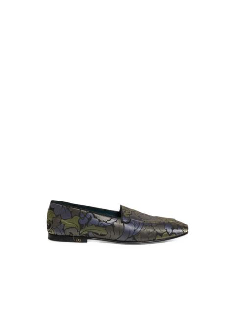 Dolce & Gabbana floral-jacquard loafers