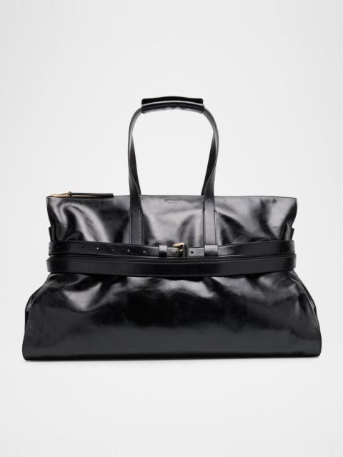 Moschino Men's Carry Me Leather Duffel Bag