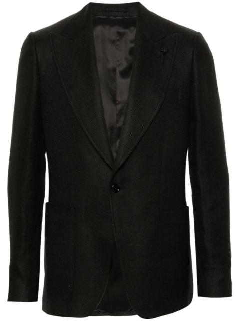 LARDINI single-breasted linen blazer