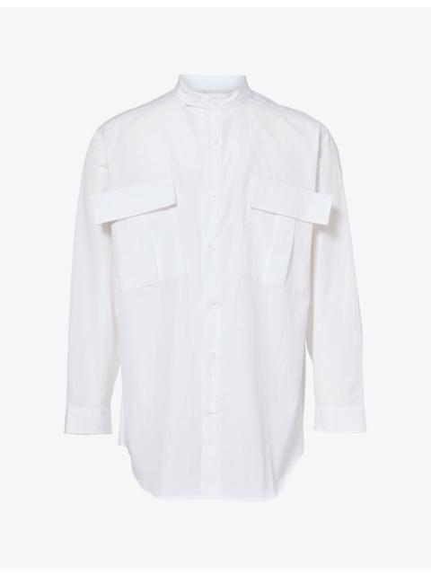 Yohji Yamamoto Flap-Pocket Relaxed-Fit Cotton Shirt