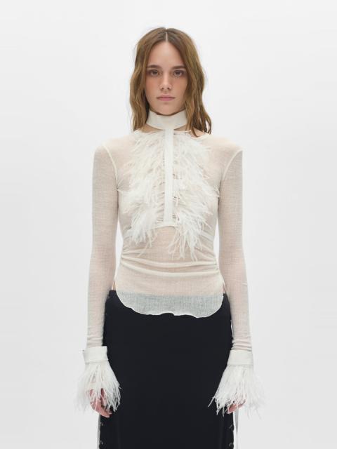 Ann Demeulemeester Vaya Cuffs With Frisee Feather