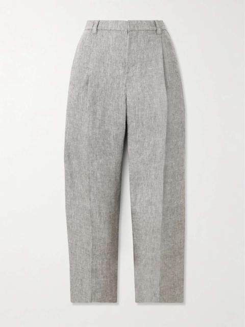 Brunello Cucinelli Sparkling linen houndstooth slouchy