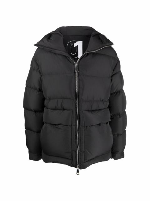 Khrisjoy feather down rear-logo parka