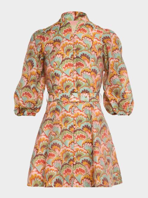 MESTIZA NEW YORK Valencia Belted Fit & Flare Mini Dress