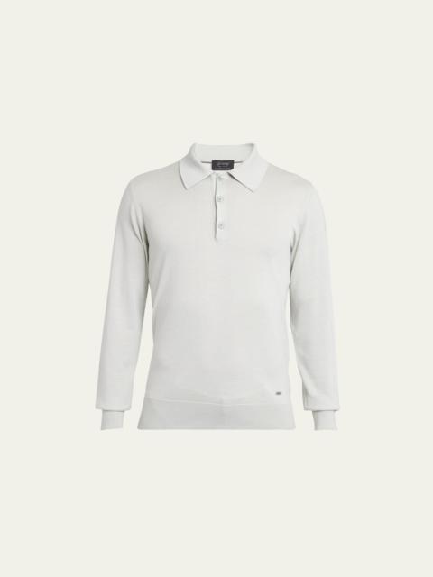 Brioni Men's Cashmere-Silk Polo Shirt