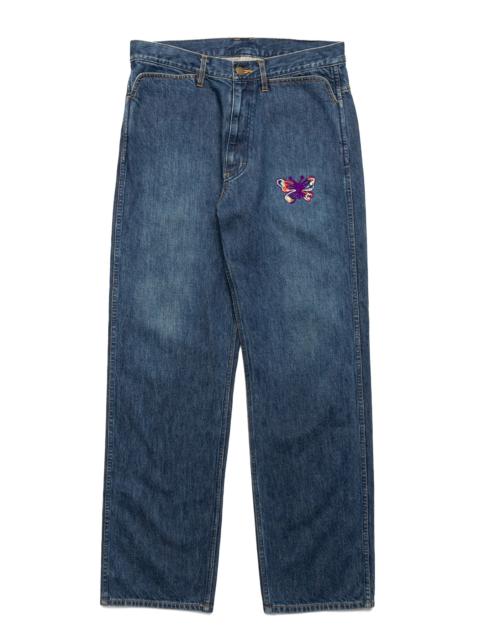 NEEDLES Papillon Emb. Straight Jean 12oz Denim - Indigo