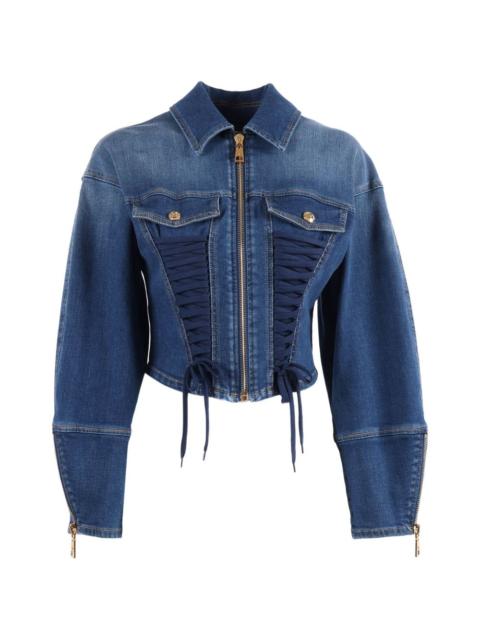 ELISABETTA FRANCHI lace-up pocket jacket