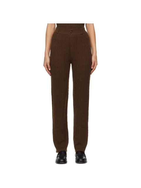 Brown Cable Trouser Lounge Pants