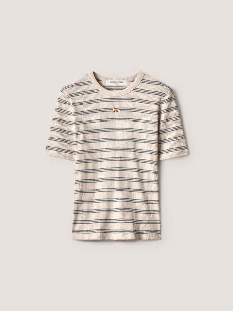 Maison Kitsuné BABY FOX STRIPED FITTED TEE
