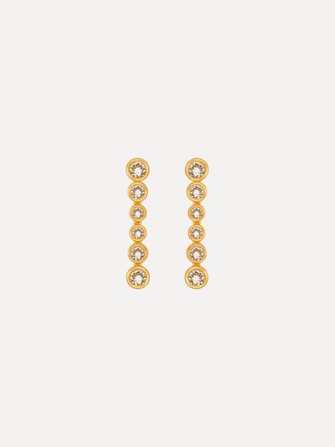 Oscar de la Renta CRYSTAL SPHERE DROP EARRINGS