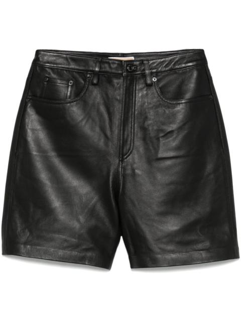 MICHAEL KORS leather boyfriend shorts