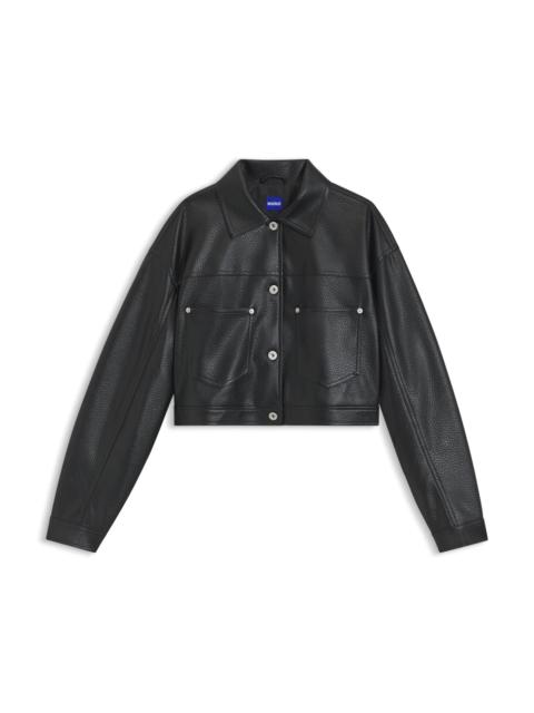 HUGO RELAXED-FIT JACKET IN FAUX LEATHER
