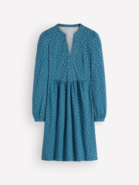BODEN Naomi Relaxed Jersey Dress-Storm Blue, Boden Spot