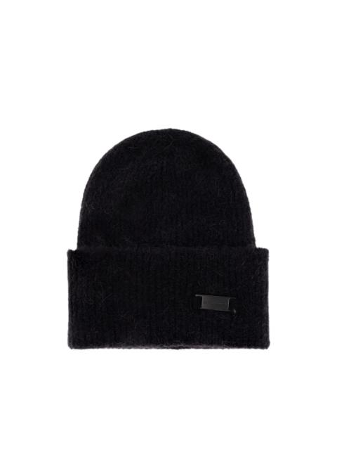 Canada Goose ribbed-knit logo-plaque beanie hat