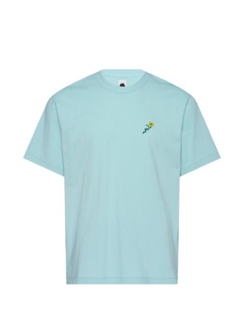 vowels floral-embroidered T-shirt