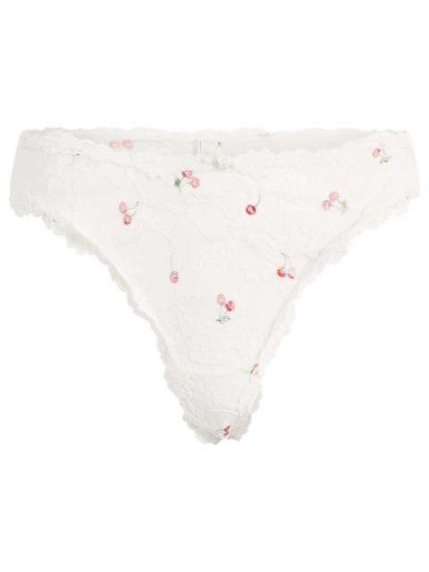 SKIMS SKIMS Stretch Lace Dipped Thong
